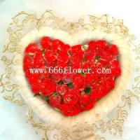 心形红玫瑰花束